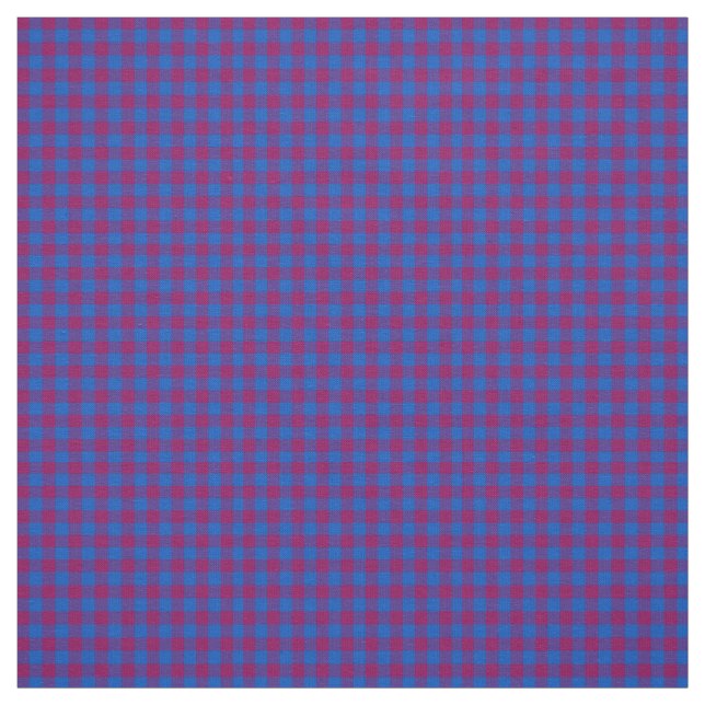 Stylish Light Blue, Dark Blue, Plum Check Fabric (Swatch)