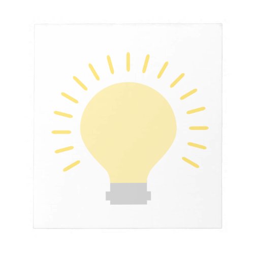 Stylish Light Bulb Design Notepad
