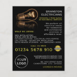 Stylish Lightbulb, Electrician Advertising Flyer<br><div class="desc">Stylish Lightbulb,  Electrician Advertising Flyers By The Business Card Store.</div>