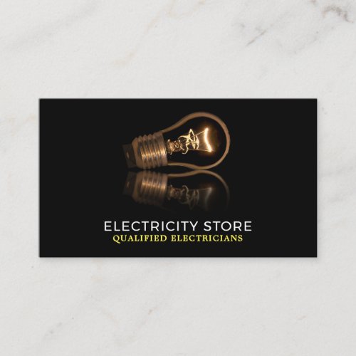 Stylish Lightbulb Electrician Business Card