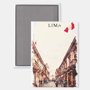 Stylish Lima Peru Architecture Travel Magnet