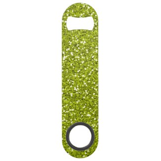 Stylish Lime Green Glitter Bar Key