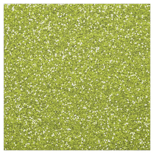 Stylish Lime Green Glitter Fabric (Swatch)