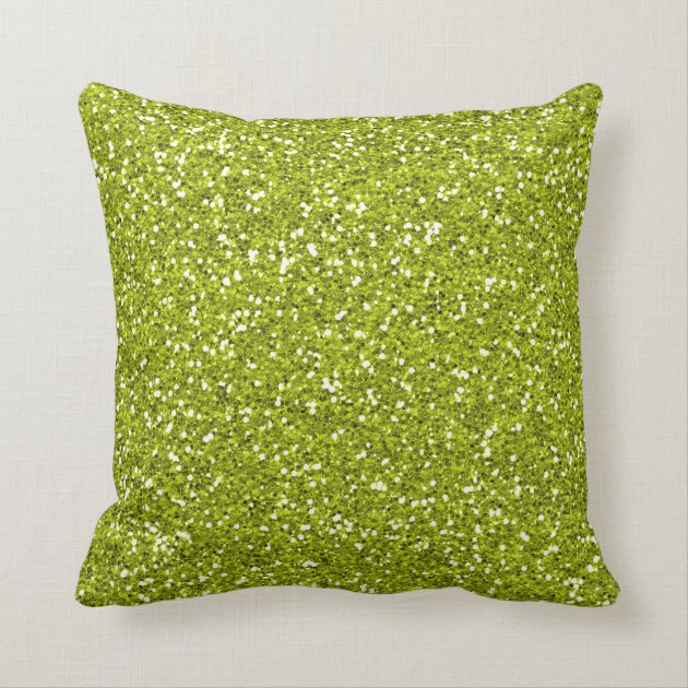 green sequin pillow