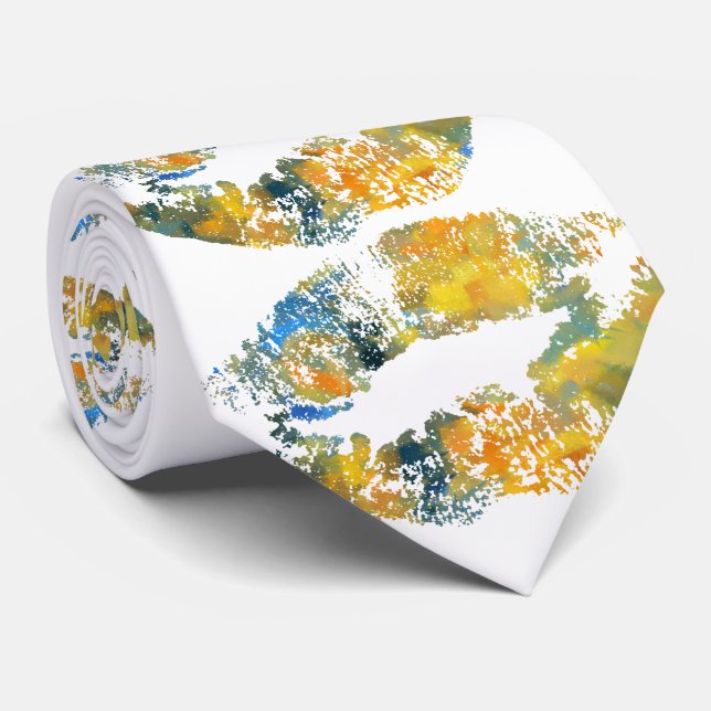 Stylish Lips #12 Neck Tie (Rolled)