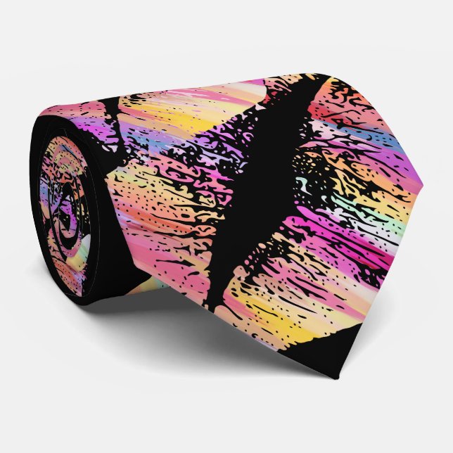 Stylish Lips #18 Neck Tie (Rolled)