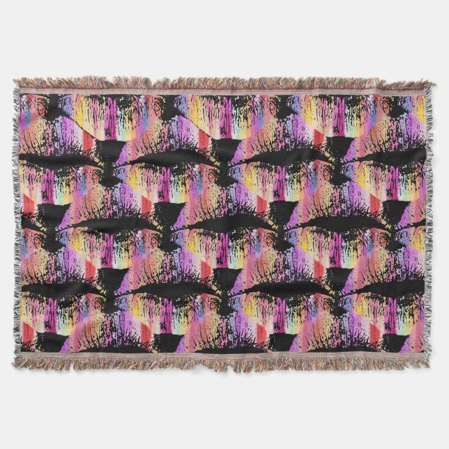 Stylish Lips #21 Throw Blanket (Front)