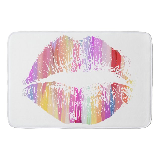 Stylish Lips #2 Bathroom Mat (Front)