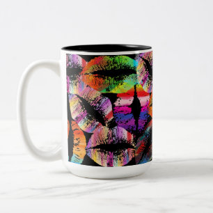 Stylish Lips #32 Two-Tone Coffee Mug