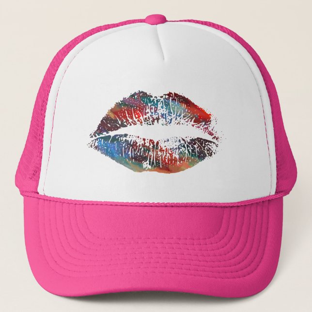 Stylish Lips #3 Trucker Hat (Front)