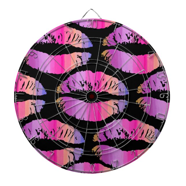 Stylish Lips #9 Dartboard With Darts (Front)