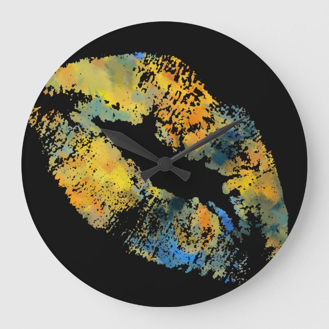 Stylish Lips #9 Large Clock (Front)