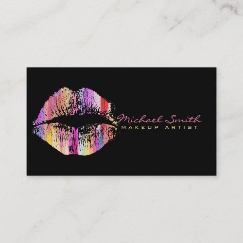 Stylish Lips Makeup Artist 23 Business Card