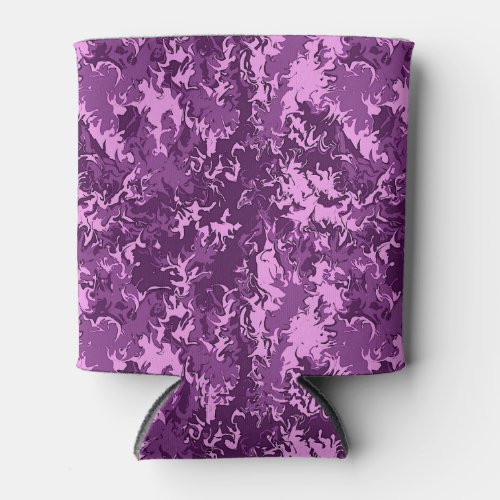 Stylish Liquid Abstract Art Purple Can Cooler