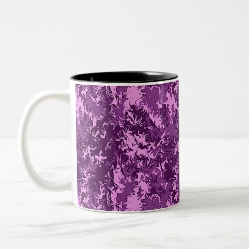 Stylish Liquid Abstract Art Purple Two_Tone Coffee Mug
