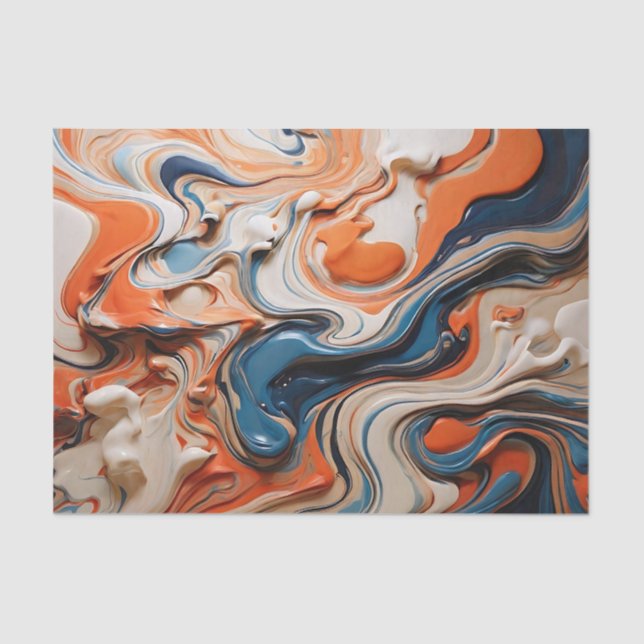 Stylish Liquid Marble Tissue Paper (Front)