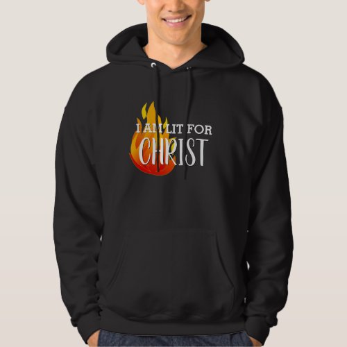 Stylish LIT FOR CHRIST Christian Hoodie