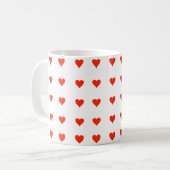 Stylish Little Red Hearts Mug (Front Left)
