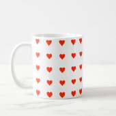 Stylish Little Red Hearts Mug (Left)