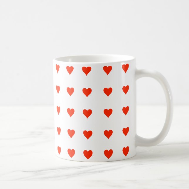 Stylish Little Red Hearts Mug (Right)