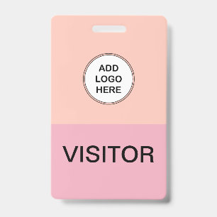 Stylish Logo Template Company Visitor Badge