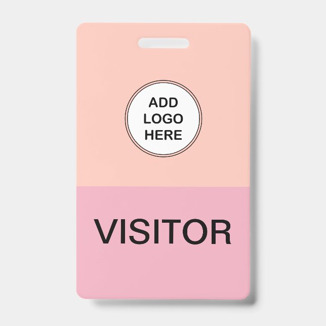 Stylish Logo Template Company Visitor Badge (Front)