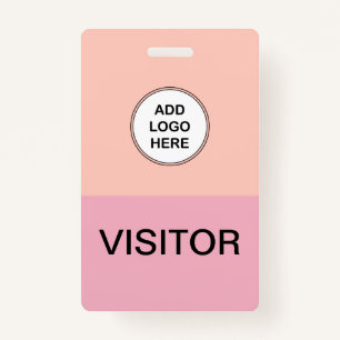 Stylish Logo Template Company Visitor Badge