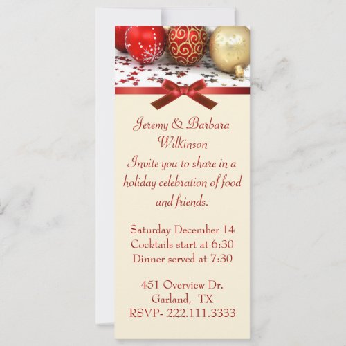 Stylish Long Christmas Party Invitation