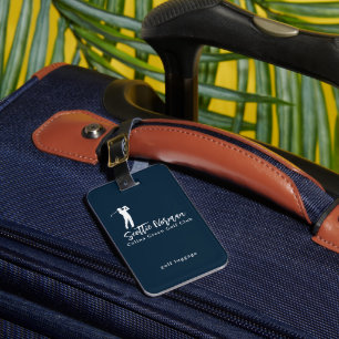 Stylish Looking Blue Luggage Tag for Golfers