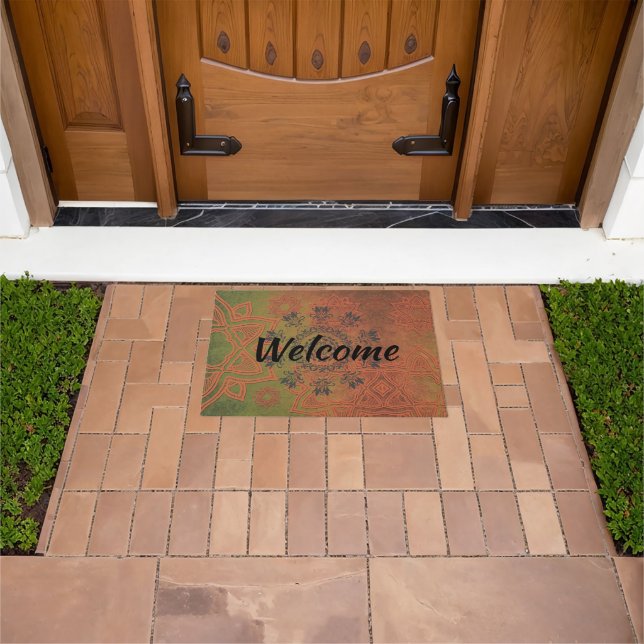 Stylish lotus mandala door mat (Outdoor)