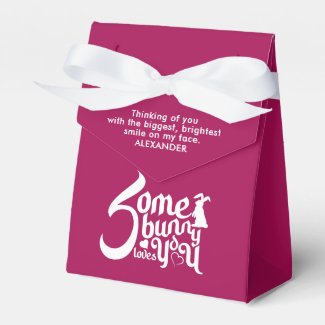 Stylish Love Bunny Pun On Magenta White Typography