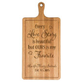 Stylish Love Story Cherry Wooden Cutting Board (Front)