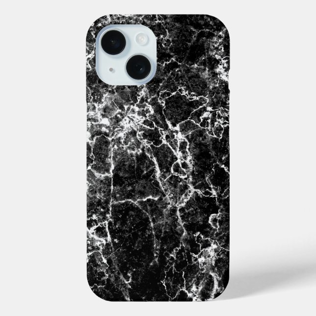 Stylish Luxurious Timeless Black Marble Stone Case-Mate iPhone Case (Back)
