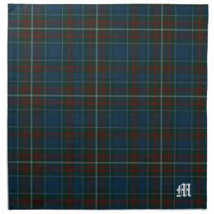 Stylish MacConnell Monogram Tartan Plaid Napkin