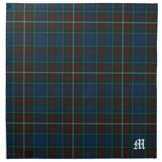 Stylish MacConnell Monogram Tartan Plaid Napkin (Front)
