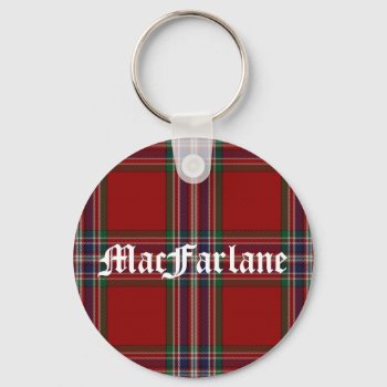 Stylish Macfarlane Tartan Plaid Keychain by Everythingplaid at Zazzle