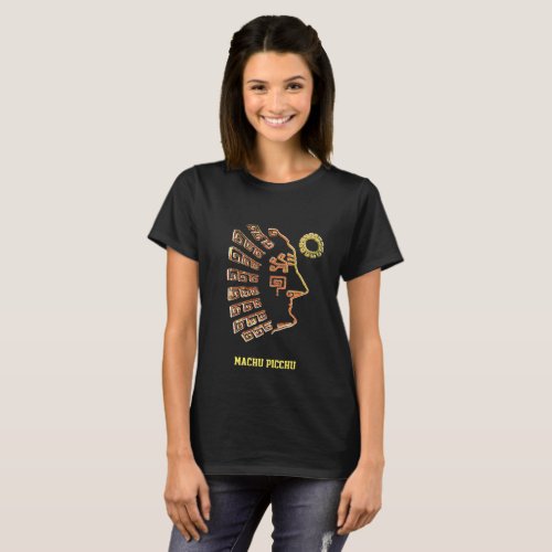 Stylish Machu Picchu Drawing T_Shirt