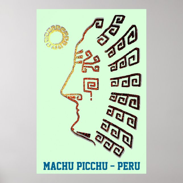 Stylish Machu_Picchu Silhouette Poster (Front)
