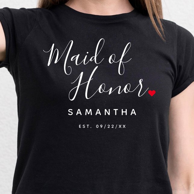 Stylish Maid Of Honor Wedding T-Shirt (Creator Uploaded)