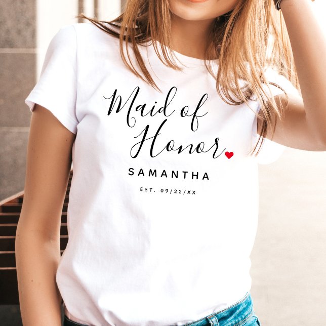 Stylish Maid Of Honor Wedding T-Shirt (Creator Uploaded)