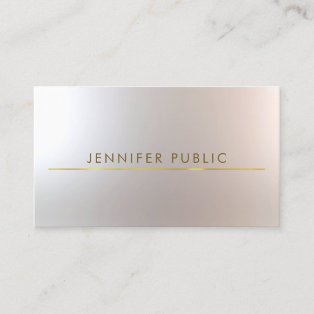 Stylish Makeup Artist Beauty Salon Glamorous Business Card (Front)