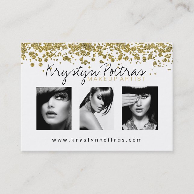 Stylish Makeup Artist Business Cards (Front)