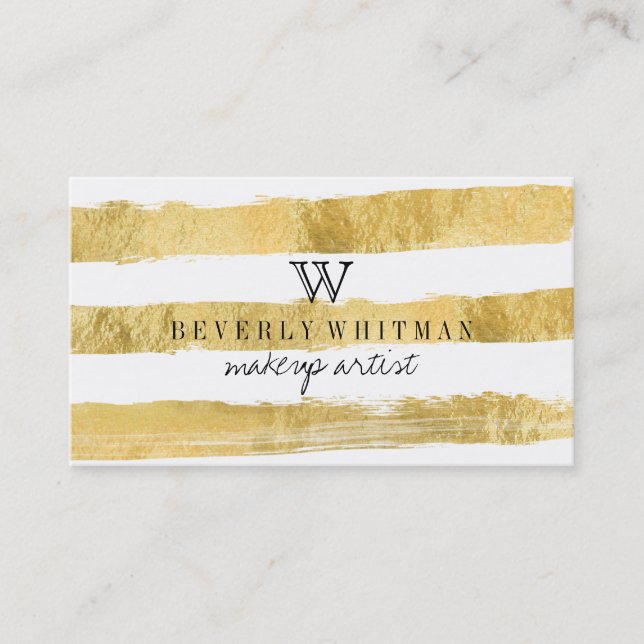 Stylish Makeup Artist Business Cards (Front)