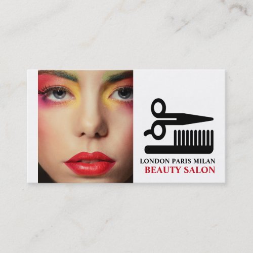 Stylish Makeup Design Beautician Beauty Salon Business Card