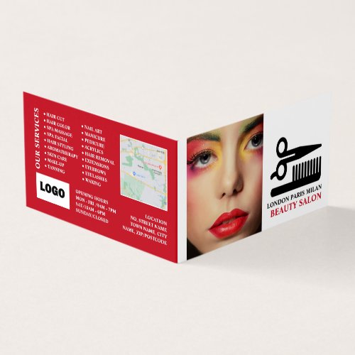Stylish Makeup Design Beautician Loyalty Card Business Card