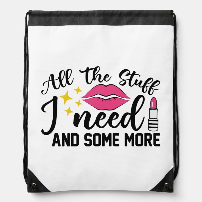 Stylish Makeup  Drawstring Bag (Front)