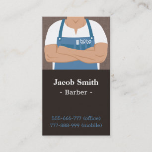 Stylish Male Barber Shop Business Cards