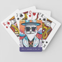 Stylish Man Playing Cards