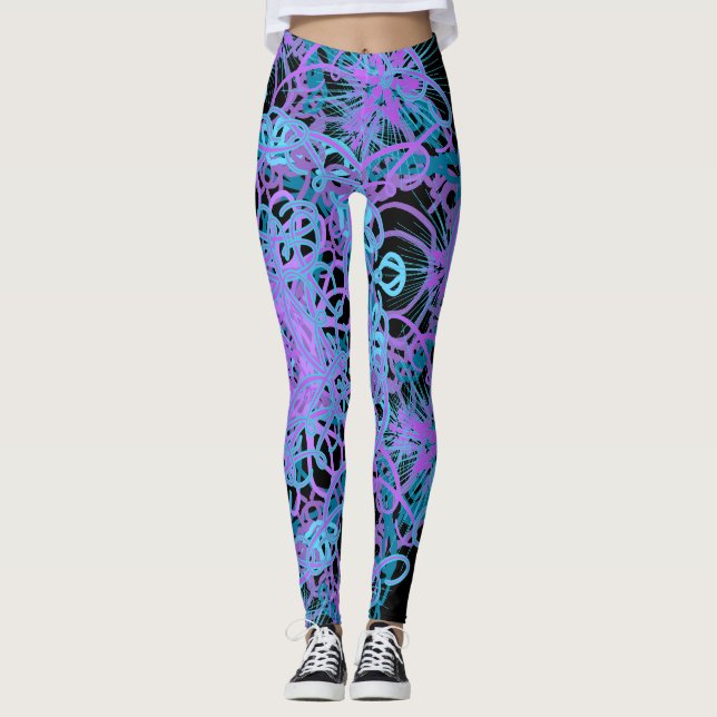 Stylish Mandala Multi Color Cute Women's Leggings (Front)