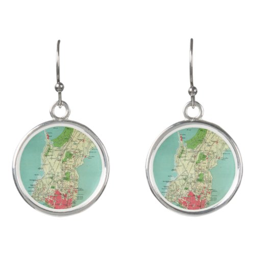 Stylish Map of India Earrings